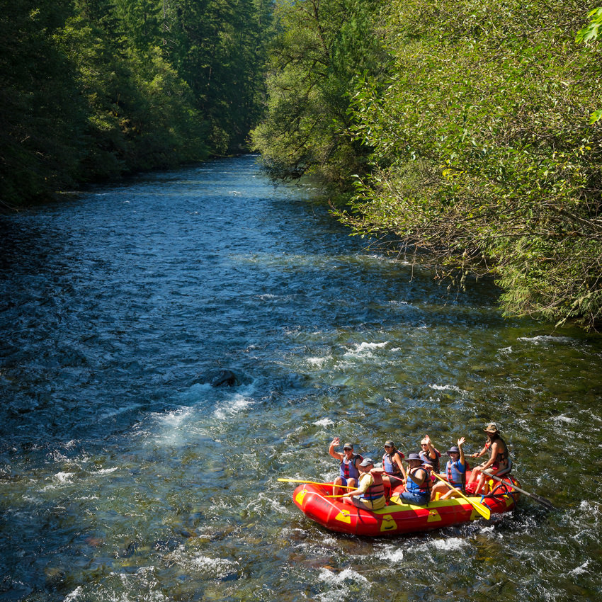 Whitewater rafting adventure on the McKenzie River, Oregon